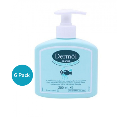 Dermol Wash Emulsion 6 Pack 200ml