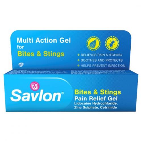 Savlon Bites & Stings Pain Relief Gel 20g Soothes Insect Bites Chemist 4 U